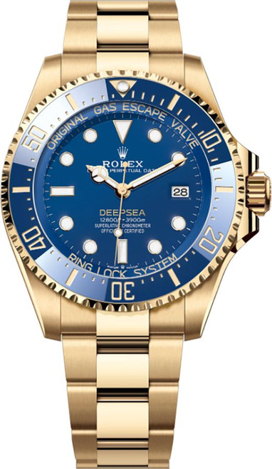 ROLEX Deepsea 18K Yellow Gold Blue Ceramic Bezel Men'S Watch 136668Lb-0001 Image 1