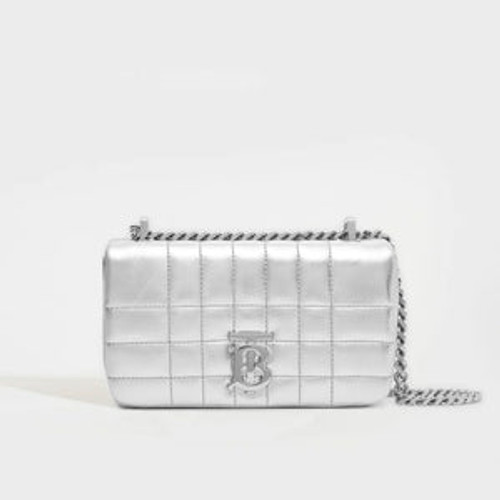 BURBERRY Lola Mini Shoulder Bag Silver