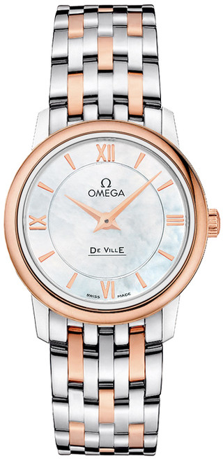 OMEGA De Ville Prestige Rose Gold & Steel Ladies Watch 424.20.27.60.05.002 Image 1