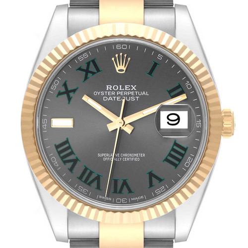 ROLEX Datejust 41 Steel Yellow Gold Wimbledon Dial Mens Watch 126333 Image 1