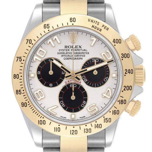 ROLEX Daytona Cosmograph Panda Dial Steel Yellow Gold Mens Watch 116523 Image 1