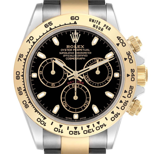 ROLEX Daytona Steel Yellow Gold Black Dial Mens Watch 116503 Image 1