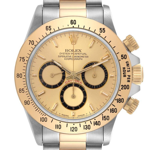 ROLEX Daytona Inverted 6 200 Meter Steel Yellow Gold Mens Watch 16523 Image 1