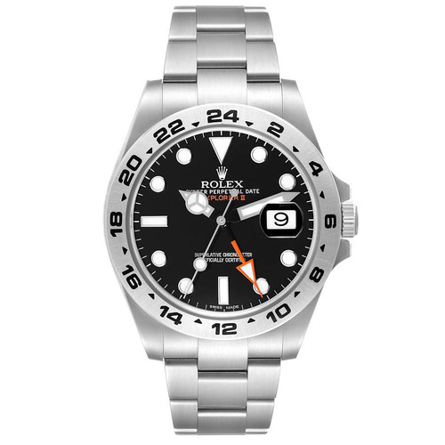 ROLEX Explorer Ii 42 Black Dial Orange Hand Steel Mens Watch 216570 Image 1