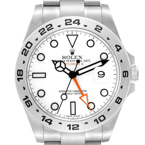 ROLEX Explorer Ii White Dial Orange Hand Steel Mens Watch 216570 Image 1