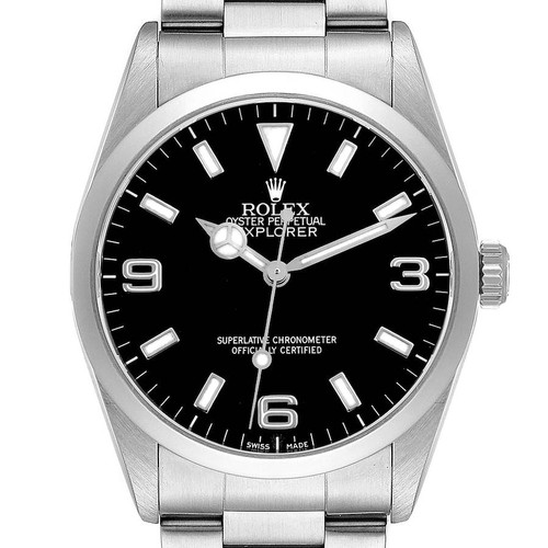 ROLEX Explorer I Black Dial Steel Mens Watch 14270 Image 1