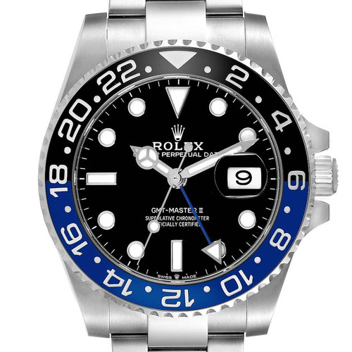 ROLEX Gmt Master Ii Black Blue Batman Bezel Steel Mens Watch 126710 Image 1