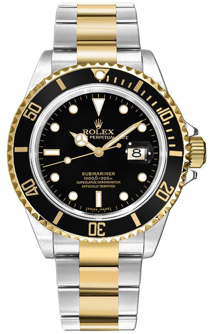 ROLEX Submariner Date Yellow Gold & Stainless Steel Men'S Watch 16613Ln Image 1