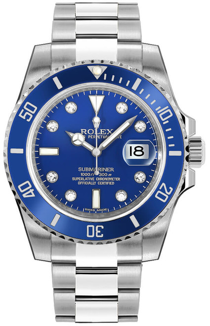 ROLEX Submariner Date Blue Diamond Mens Watch M116619Lb-0002 Image 1 ROLEX Submariner Date Blue Diamond Mens Watch M116619Lb-0002 Image 1