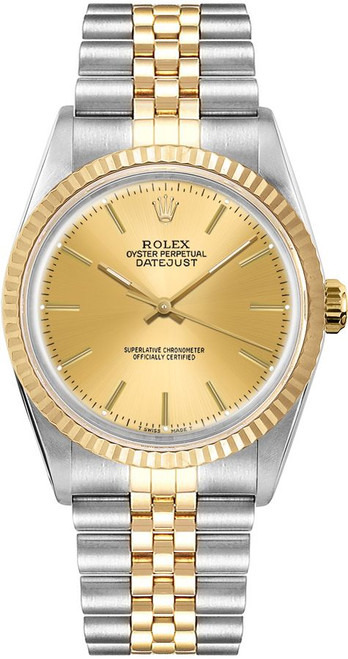 ROLEX Oyster Perpetual 34 Champagne Index Dial Women'S Watch 14233 Image 1