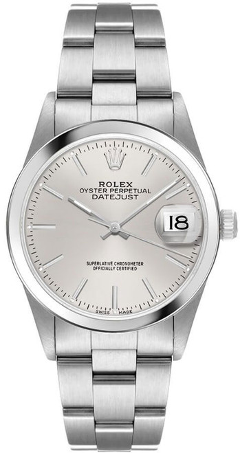 ROLEX Oyster Perpetual Date 34 Silver Dial Men'S Watch 15200 Image 1