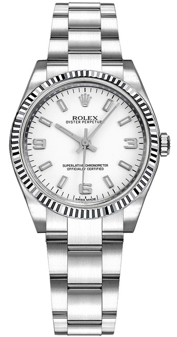 ROLEX Oyster Perpetual 31 White Dial Women'S Watch 177234 Image 1