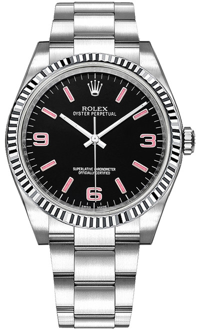 ROLEX Oyster Perpetual 36 Black Dial Watch 116034 Image 1