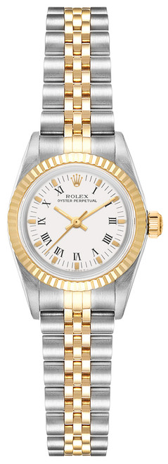 ROLEX Oyster Perpetual 26 White Dial Women'S Watch 6719 Image 1