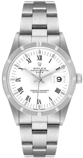 ROLEX Oyster Perpetual Date White Dial Automatic Women'S Watch 15210 Image 1