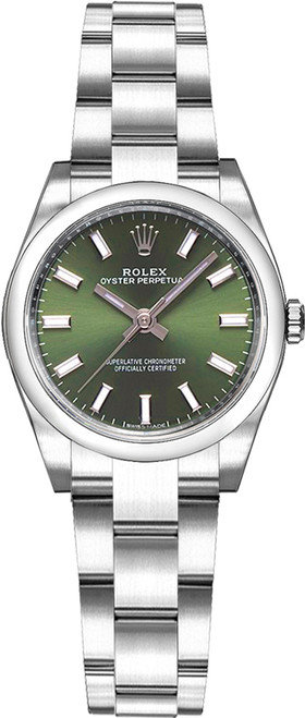 ROLEX Oyster Perpetual 26 Green Dial Women'S Watch 176200-0014 Image 1