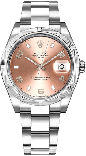 ROLEX Oyster Perpetual Date 34 Pink Women'S Watch 115210 Image 1