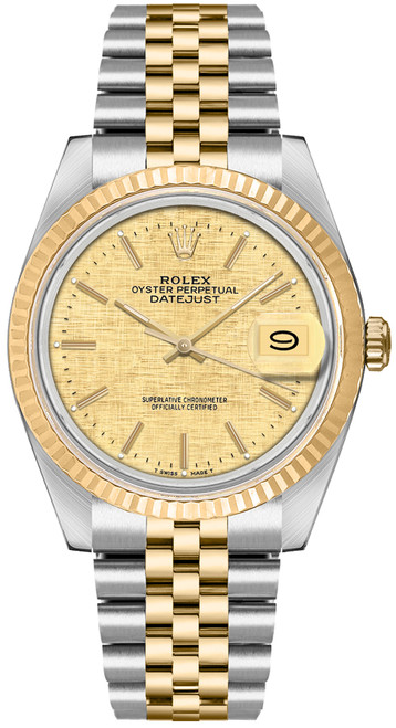 ROLEX Datejust 36 Yellow Gold & Steel Automatic Unisex Watch 16233 Image 1
