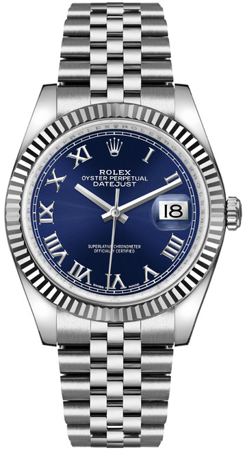 ROLEX Datejust 36 Blue Roman Numeral Dial Watch 116234-0141 Image 1 ROLEX Datejust 36 Blue Roman Numeral Dial Watch 116234-0141 Image 1