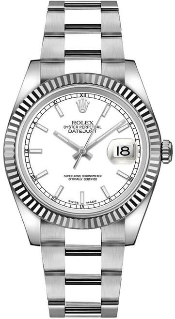 ROLEX Datejust 36 White Dial Swiss Watch 116234 Image 1