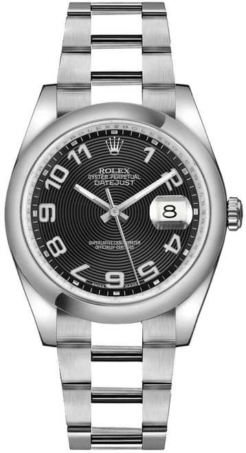 ROLEX Datejust 36 Black Dial Watch 116200-0078 Image 1