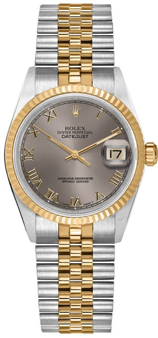 ROLEX Datejust 31 Grey Roman Dial Two Tone Women'S Watch 68273 Image 1
