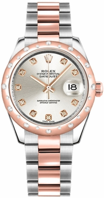 ROLEX Datejust 31 Silver Diamond Oyster Bracelet Watch 178341-0033 Image 1