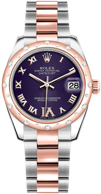ROLEX Datejust 31 Purple Roman Numeral Dial Watch 178341-0011 Image 1