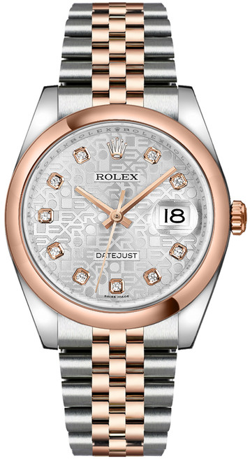 ROLEX Datejust 36 Everose Gold & Steel Watch 116201-0061 Image 1