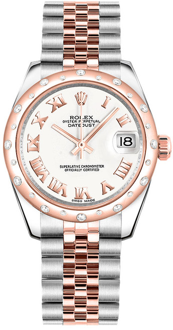 ROLEX Datejust 31 White Roman Numeral Jubilee Bracelet Watch 178341-0001 Image 1