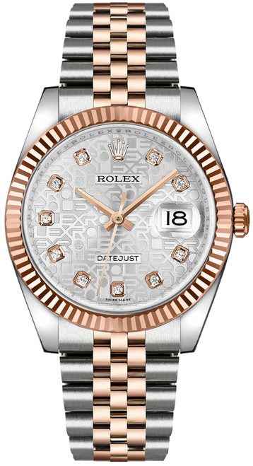 ROLEX Datejust 36 Silver Diamond Jubilee Watch 116231-0059 Image 1