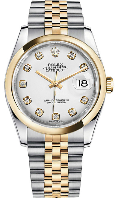 ROLEX Datejust 36 Watch White Diamond Dial 116203-0175 Image 1