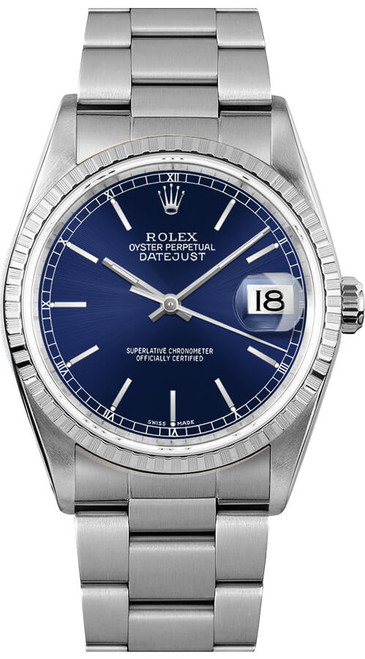 ROLEX Datejust 36 Blue Dial Oyster Bracelet Unisex Watch 16220 Image 1