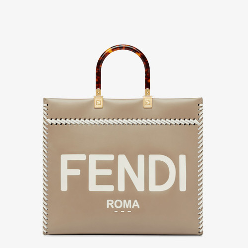 Fendi Sunshine Medium Leather Tote in Pink