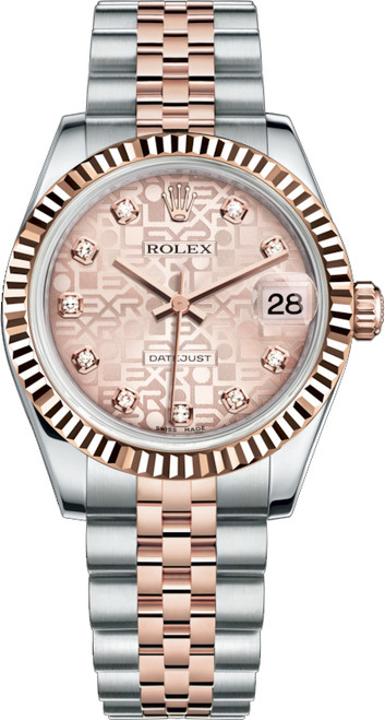 ROLEX Datejust 31 Pink Jubilee Dial Watch 178271-0012 Image 1 ROLEX Datejust 31 Pink Jubilee Dial Watch 178271-0012 Image 1