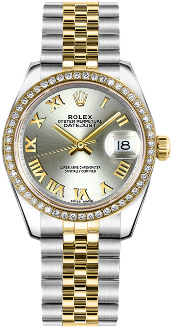 ROLEX Datejust 31 Ladies Diamond Watch 178383-0040 Image 1