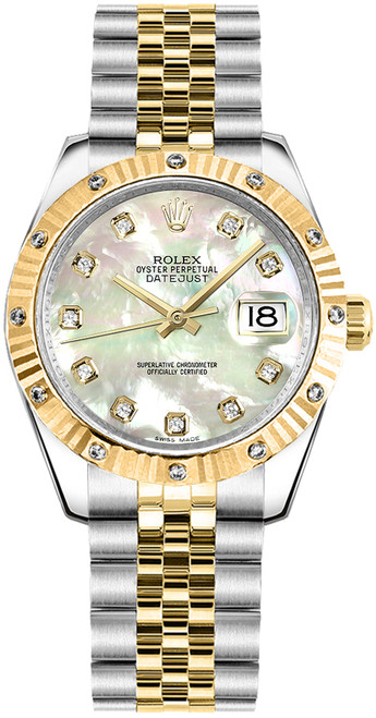 ROLEX Datejust 31 Mother Of Pearl Diamond Jubilee Bracelet Watch 178313-0035 Image 1