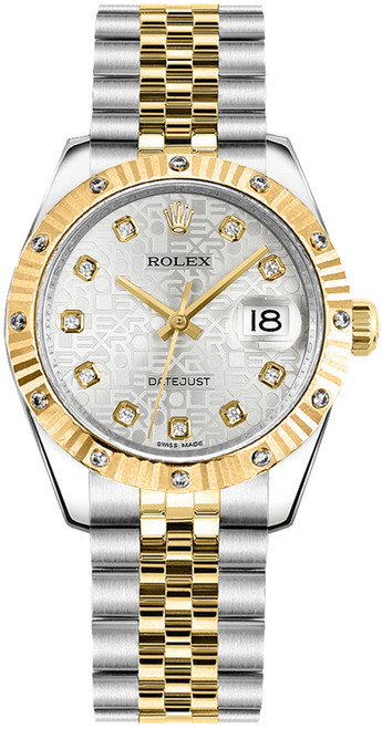 ROLEX Datejust 31 Solid 18K Yellow Gold & Steel Women'S Watch 178313-0028 Image 1