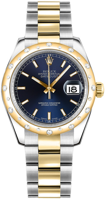 ROLEX Datejust 31 Blue Dial Oyster Diamond Watch 178343 Image 1