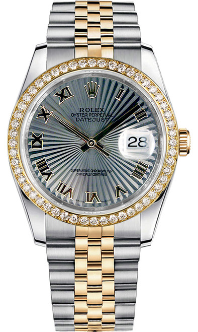 ROLEX Datejust 36 Diamond Bezel Luxury Watch 116243 Image 1 ROLEX Datejust 36 Diamond Bezel Luxury Watch 116243 Image 1