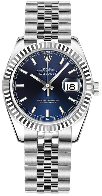ROLEX Datejust 31 Blue Dial Automatic Women'S Watch 178274-0037 Image 1