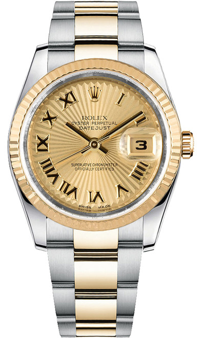 ROLEX Datejust 36 Roman Numeral Dial Watch 116233 Image 1