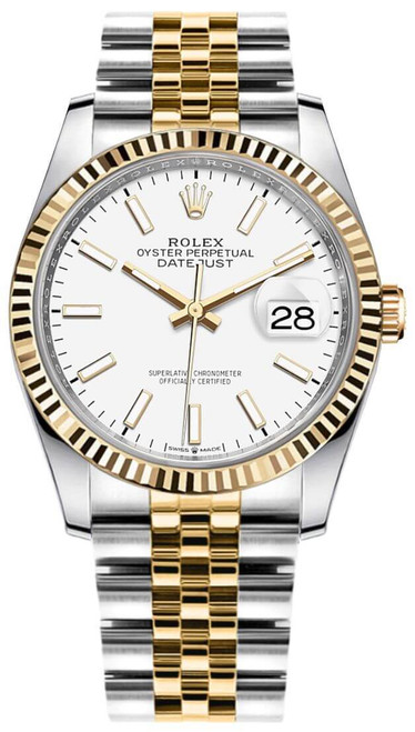ROLEX Datejust 36 White Index Dial Jubilee Bracelet Unisex Watch 126233-0019 Image 1