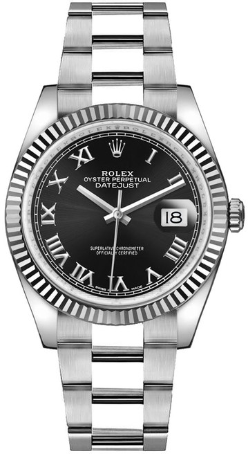 ROLEX Datejust 36 Roman Numeral Black Dial Watch 116234-0146 Image 1