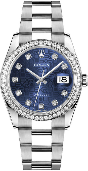 ROLEX Datejust 36 Blue Diamond Dial Luxury Unisex Watch 116244 Image 1