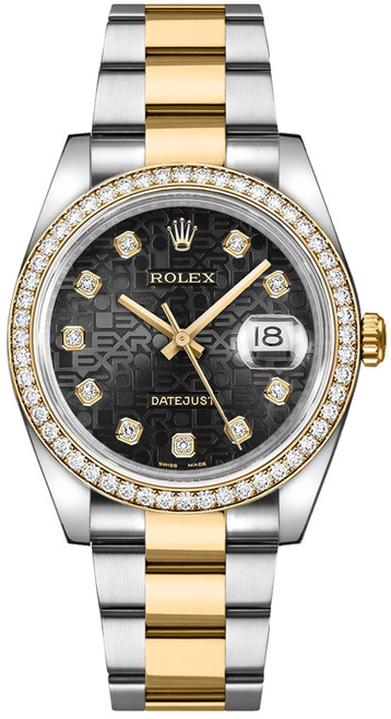 ROLEX Datejust 36 Black Jubilee Diamond Watch 116243-0024 Image 1