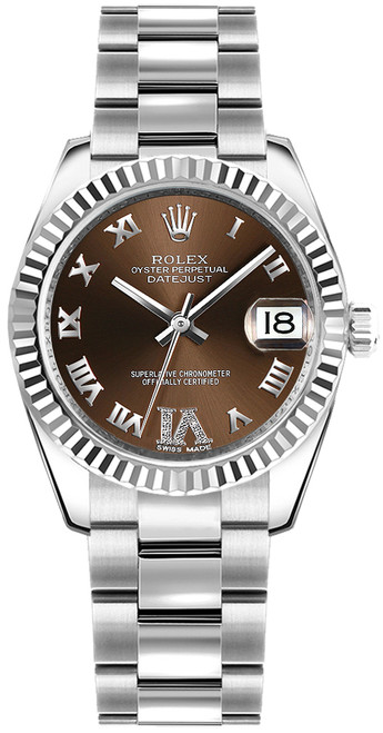 ROLEX Datejust 31 Stainless Steel & White Gold Women'S Watch 178274-0089 Image 1