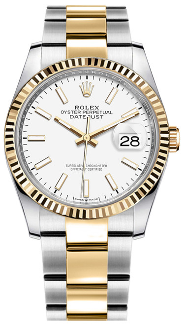 ROLEX Datejust 36 White Index Dial Oyster Bracelet Unisex Watch 126233-0020 Image 1