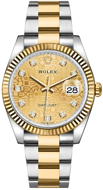 ROLEX Datejust 36 Champagne Jubilee Dial Unisex Watch 126233-0034 Image 1