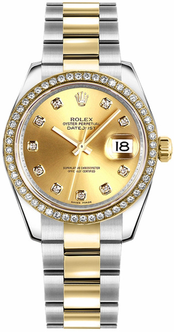 ROLEX Datejust 31 Diamond Bezel Women'S Watch 178383-0013 Image 1